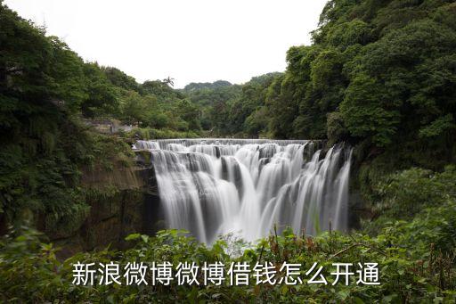 新浪微博微博借錢怎么開通