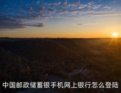 手機(jī)怎么登錄郵儲(chǔ)，怎樣用手機(jī)登陸郵政儲(chǔ)蓄個(gè)人網(wǎng)上銀行