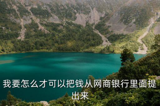 我要怎么才可以把錢(qián)從網(wǎng)商銀行里面提出來(lái)