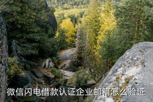 微信閃電借款認(rèn)證企業(yè)郵箱怎么驗(yàn)證