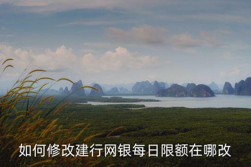 如何修改建行網(wǎng)銀每日限額在哪改