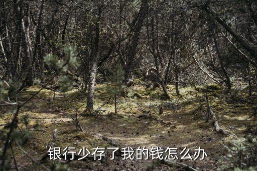 銀行少存了我的錢怎么辦