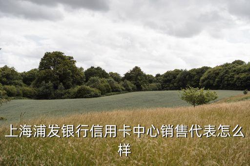 浦發(fā)銀行銷售怎么樣啊，浦發(fā)銀行信用卡中心電銷怎么樣