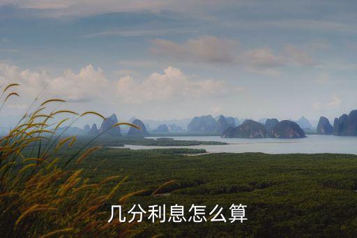 幾分利息怎么算