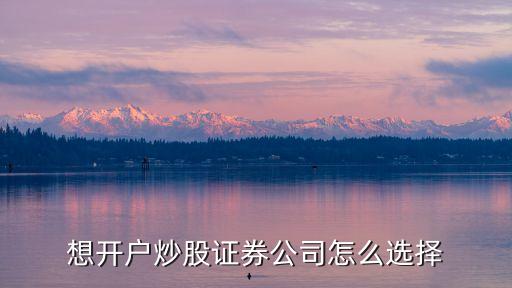 炒股開戶怎么選擇券商，想開戶炒股證券公司怎么選擇
