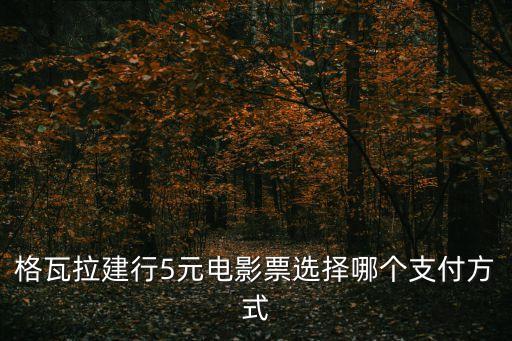 格瓦拉建行5元電影票選擇哪個(gè)支付方式