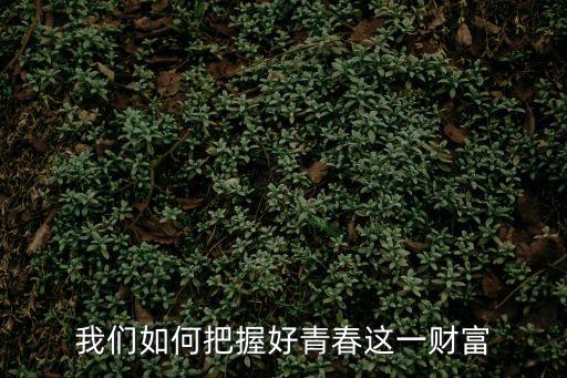怎么投資青春，我們?nèi)绾伟盐蘸们啻哼@一財富