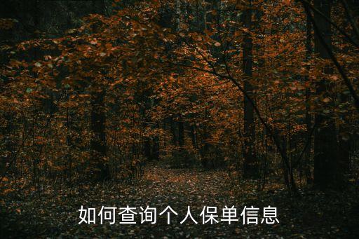 怎么可以查自己的保單，怎樣查我的保險(xiǎn)單