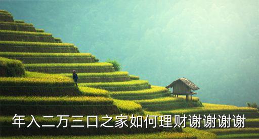 年入二萬三口之家如何理財謝謝謝謝