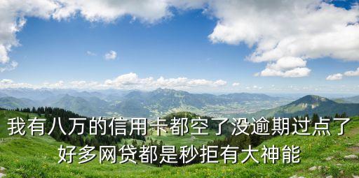 我有八萬(wàn)的信用卡都空了沒(méi)逾期過(guò)點(diǎn)了好多網(wǎng)貸都是秒拒有大神能