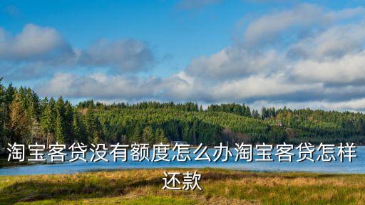 淘寶客貸怎么進入，淘寶客貸沒有額度怎么辦淘寶客貸怎樣還款