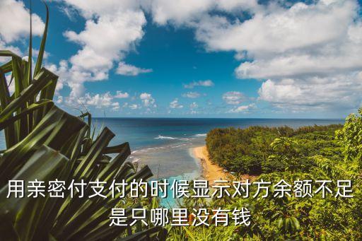 用親密付支付的時(shí)候顯示對(duì)方余額不足是只哪里沒(méi)有錢(qián)