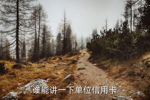 誰能講一下單位信用卡