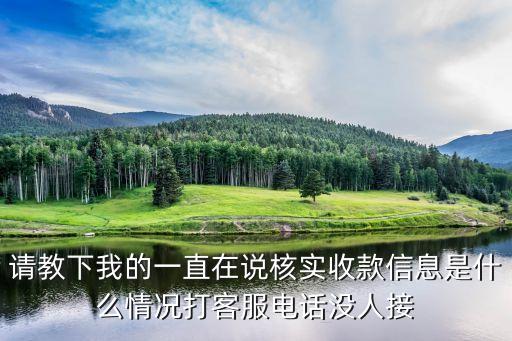 請(qǐng)教下我的一直在說(shuō)核實(shí)收款信息是什么情況打客服電話沒(méi)人接