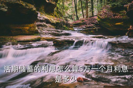 活期儲(chǔ)蓄的利息怎么算5萬一個(gè)月利息是多少
