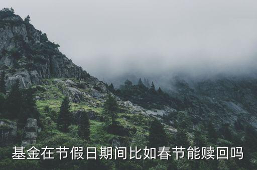 基金在節(jié)假日期間比如春節(jié)能贖回嗎