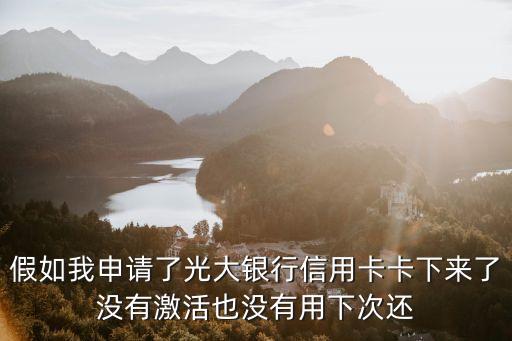 信用卡申請之后不激活怎么辦，信用卡申請下來后不激活會怎么樣