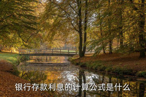 銀行存款利息的計(jì)算公式是什么