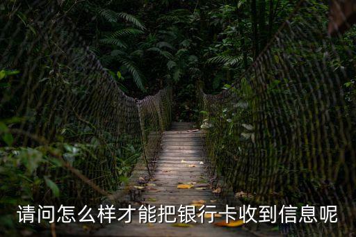 請(qǐng)問怎么樣才能把銀行卡收到信息呢