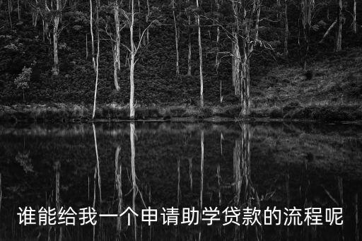 誰能給我一個申請助學(xué)貸款的流程呢