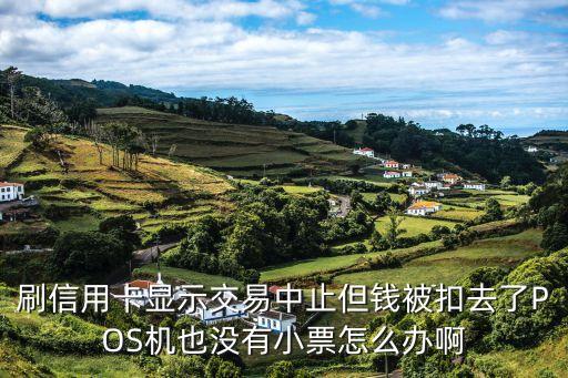 刷信用卡顯示交易中止但錢被扣去了POS機(jī)也沒有小票怎么辦啊