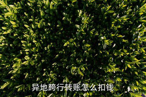 異地跨行轉(zhuǎn)賬怎么扣費(fèi)，異地跨行轉(zhuǎn)賬怎么扣錢