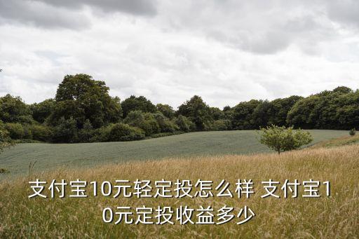 輕定投收益怎么樣，支付寶10元輕定投怎么樣 支付寶10元定投收益多少