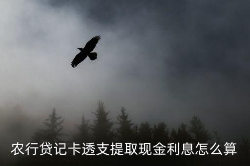 農(nóng)行貸記卡透支提取現(xiàn)金利息怎么算
