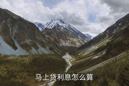 馬上貸利息怎么算