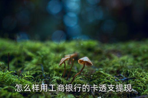怎么樣用工商銀行的卡透支提現(xiàn)