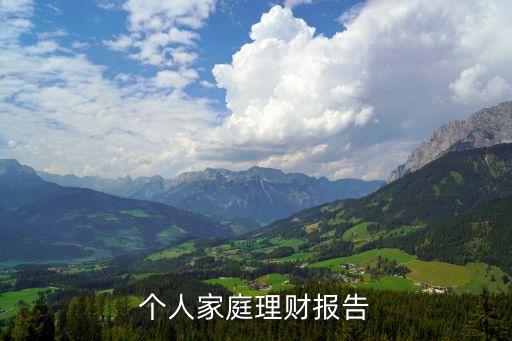 個人家庭理財報告