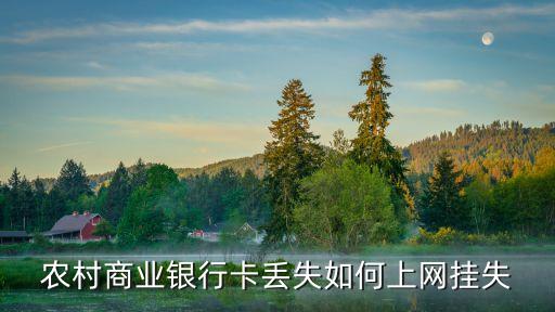 農(nóng)商怎么掛失，農(nóng)村商業(yè)銀行卡丟失如何上網(wǎng)掛失