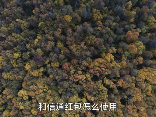 和信通紅包怎么使用