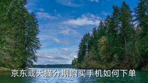 京東或天貓分期購買手機如何下單
