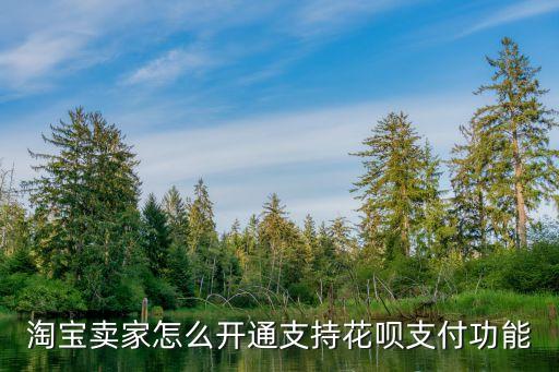 淘寶商家花唄怎么開通花唄支付，淘寶店鋪怎樣開通螞蟻花唄支付