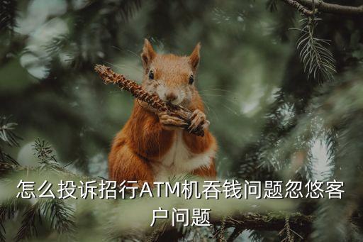 怎么投訴招行ATM機(jī)吞錢問題忽悠客戶問題