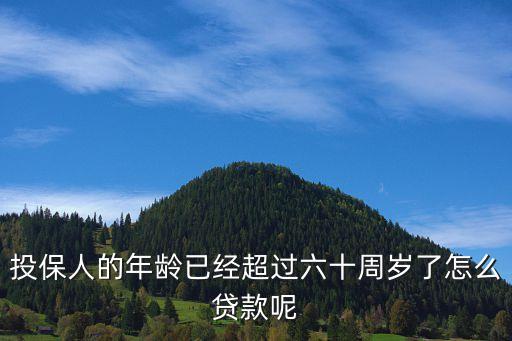年紀(jì)大怎么貸款，想借貸又因年齡過大不知年齡限制是多少歲