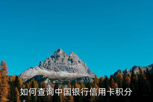 怎么查自己的中行積分嗎，如何查詢中國(guó)銀行信用卡積分
