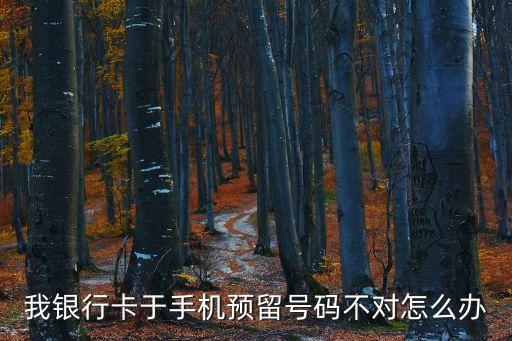 我銀行卡于手機(jī)預(yù)留號(hào)碼不對(duì)怎么辦