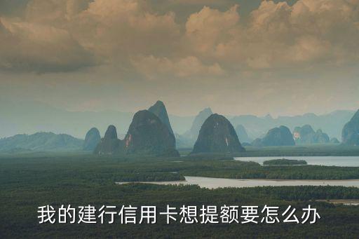 我的建行信用卡想提額要怎么辦