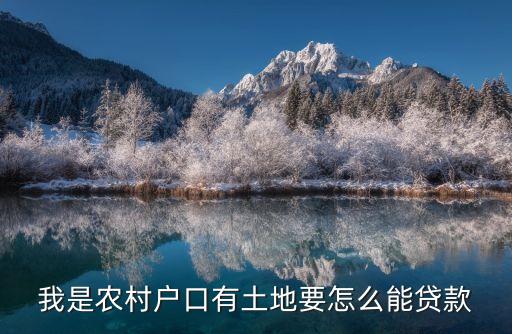 我是農(nóng)村戶口有土地要怎么能貸款