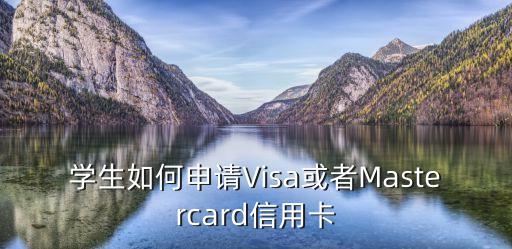學(xué)生visa卡怎么辦理，高中生如何辦理VISA