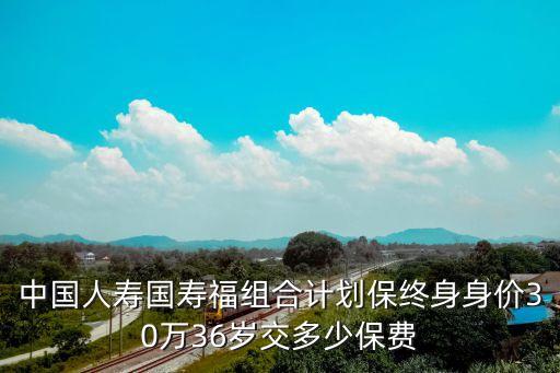 中國人壽國壽福組合計劃保終身身價30萬36歲交多少保費