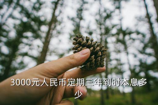 3000元人民幣定期三年到時(shí)本息多少