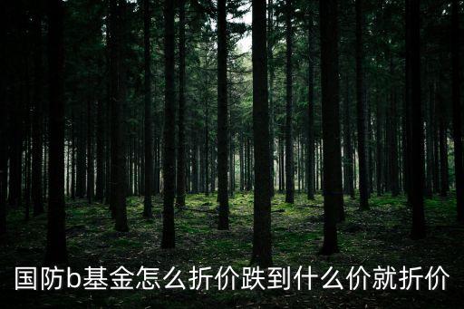 國防b基金怎么折價跌到什么價就折價