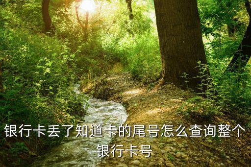 銀行卡丟了知道卡的尾號怎么查詢整個銀行卡號