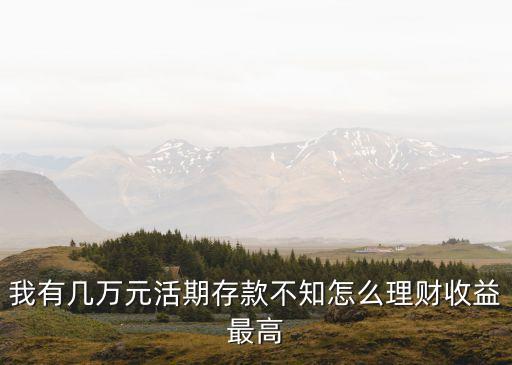 我有幾萬元活期存款不知怎么理財(cái)收益最高