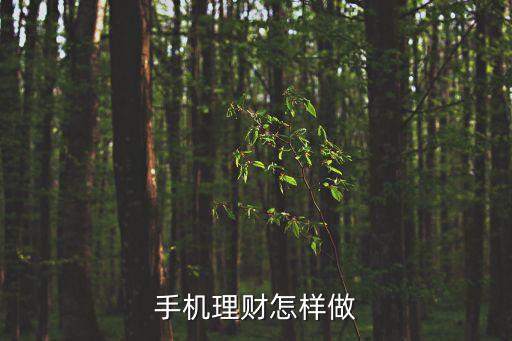 手機理財怎樣做