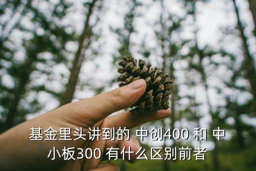 基金里頭講到的 中創(chuàng)400 和 中小板300 有什么區(qū)別前者