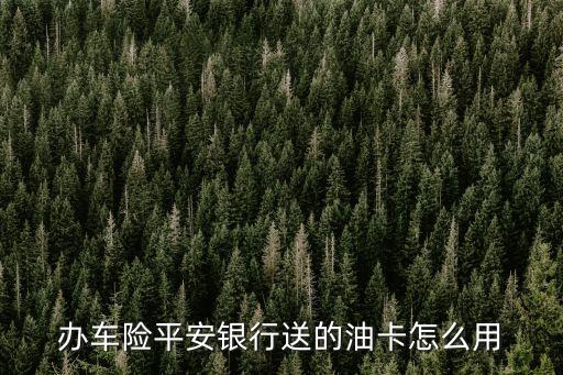 辦車險(xiǎn)平安銀行送的油卡怎么用